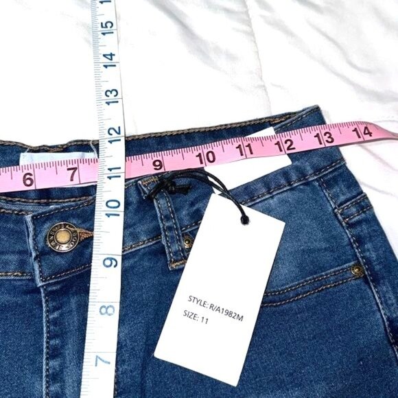 Bamboo Womens Flare Jeans Size 11 Blue Denim - Picture 10 of 11